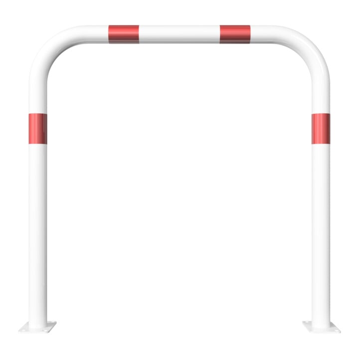 Schake Abweisebügel aus Stahlrohr Ø 60 x 2,5 mm Breite: 1000 mm, Höhe: 1000 mm ohne Querholm, beschichtet, zum Aufdübeln