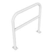 Schake Abweisebügel aus Stahlrohr Ø 60 x 2,5 mm Breite: 1000 mm, Höhe: 1000 mm + Querholm, zum Aufdübeln-4