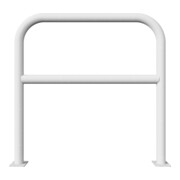 Schake Abweisebügel aus Stahlrohr Ø 60 x 2,5 mm Breite: 1000 mm, Höhe: 1000 mm + Querholm, zum Aufdübeln-5