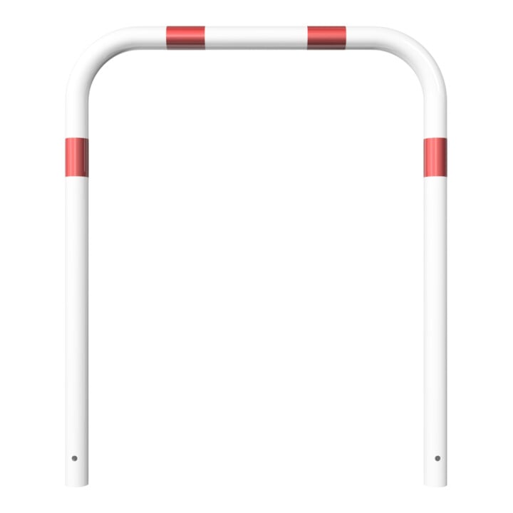 Schake Abweisebügel aus Stahlrohr Ø 60 x 2,5 mm Breite: 1000 mm, Höhe: 1200 mm ohne Querholm, beschichtet, zum Einbetonieren