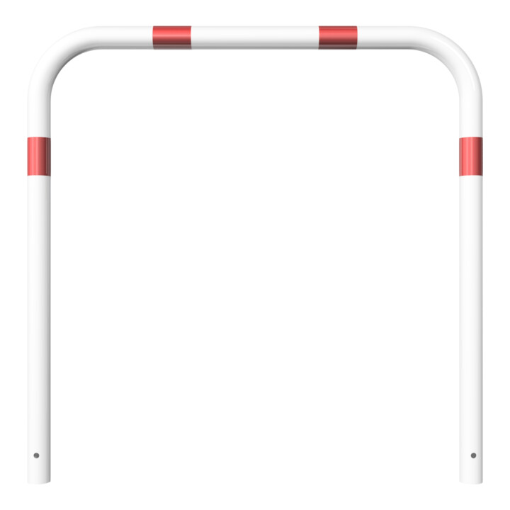 Schake Abweisebügel aus Stahlrohr Ø 60 x 2,5 mm Breite: 1200 mm, Höhe: 1200 mm ohne Querholm, beschichtet, zum Einbetonieren