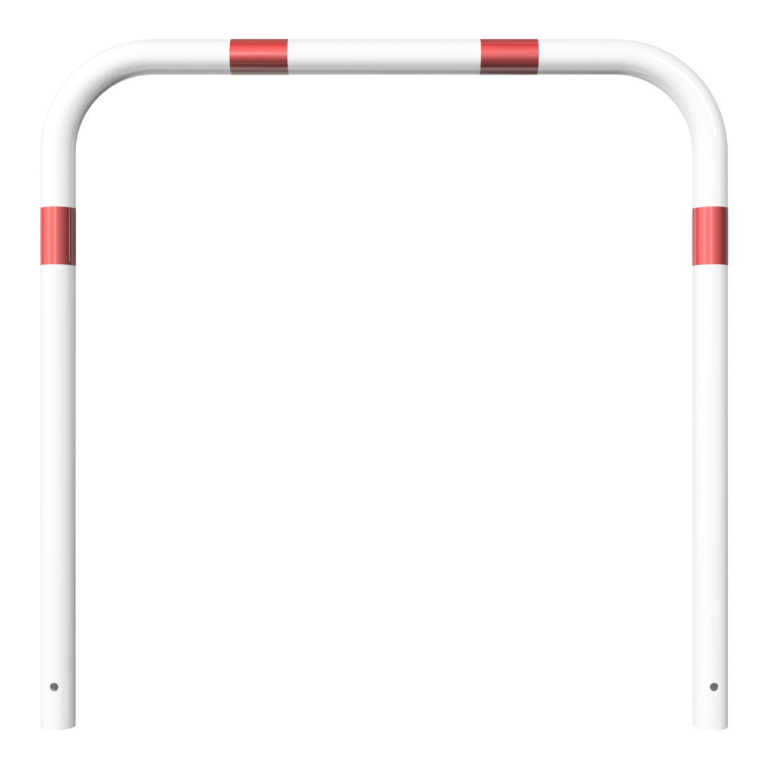 Schake Abweisebügel aus Stahlrohr Ø 60 x 2,5 mm Breite: 1200 mm, Höhe: 1200 mm ohne Querholm, beschichtet, zum Einbetonieren