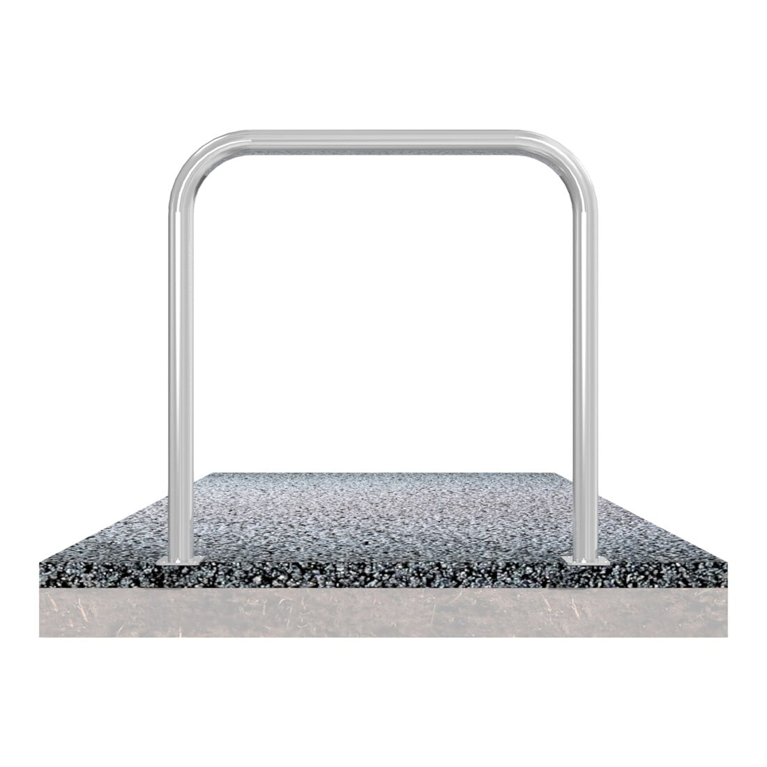 Schake Abweisebügel aus Stahlrohr Ø 60 x 2,5 mm Breite: 1500 mm, Höhe: 1000 mm ohne Querholm, zum Aufdübeln