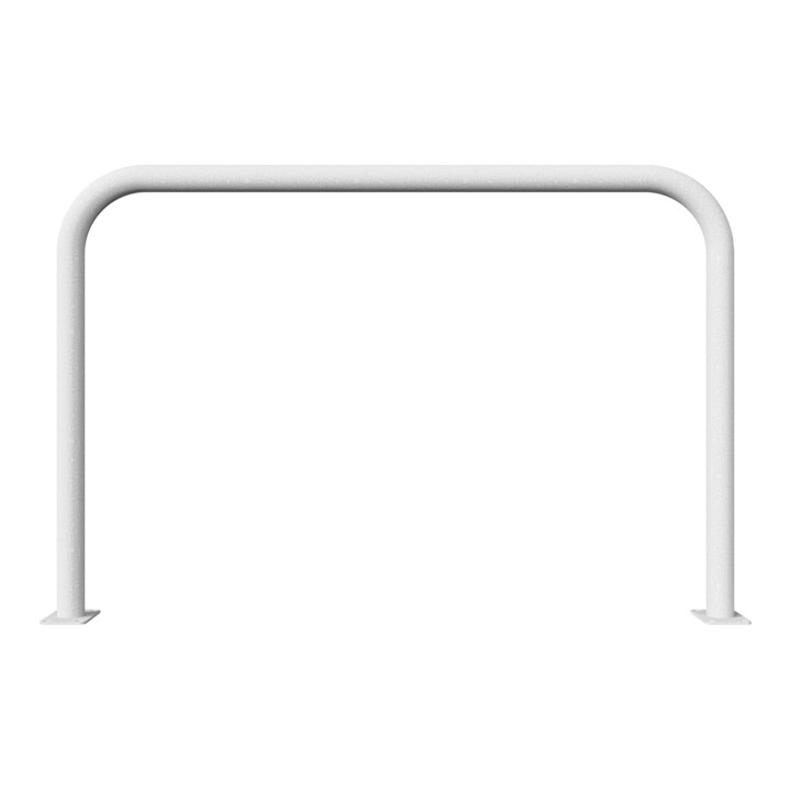 Schake Abweisebügel aus Stahlrohr Ø 60 x 2,5 mm Breite: 1500 mm, Höhe: 1000 mm ohne Querholm, zum Aufdübeln