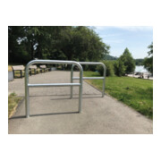 Schake Abweisebügel aus Stahlrohr Ø 60 x 2,5 mm Breite: 1500 mm, Höhe: 1000 mm + Querholm, zum Aufdübeln-2