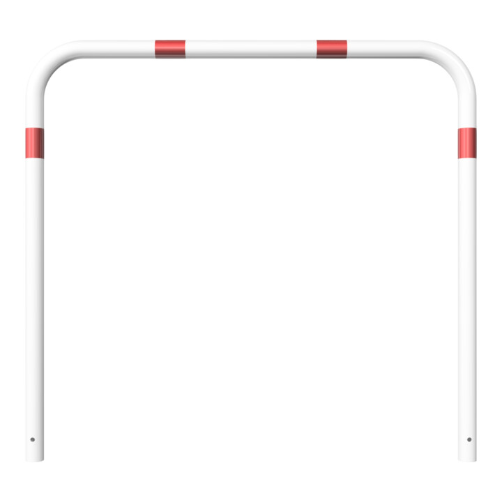 Schake Abweisebügel aus Stahlrohr Ø 60 x 2,5 mm Breite: 1500 mm, Höhe: 1400 mm ohne Querholm, beschichtet, zum Einbetonieren