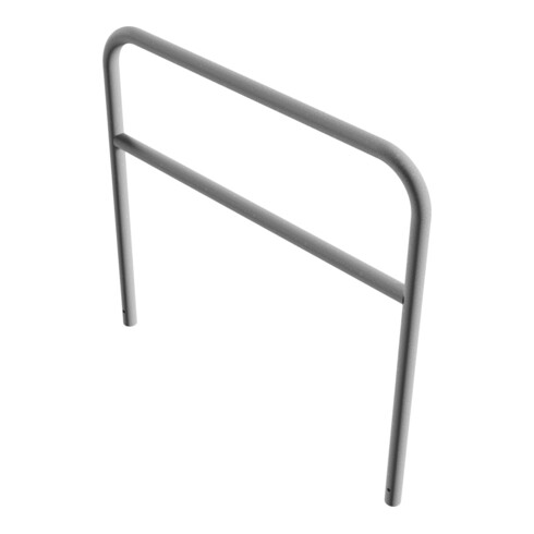 Schake Abweisebügel aus Stahlrohr Ø 60 x 2,5 mm Breite: 1500 mm, Höhe: 1400 mm + Querholm, zum Einbetonieren