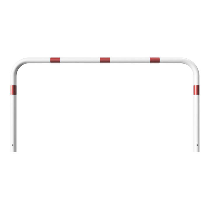 Schake Abweisebügel aus Stahlrohr Ø 60 x 2,5 mm Breite: 2000 mm, Höhe: 1000 mm ohne Querholm, beschichtet, zum Einbetonieren