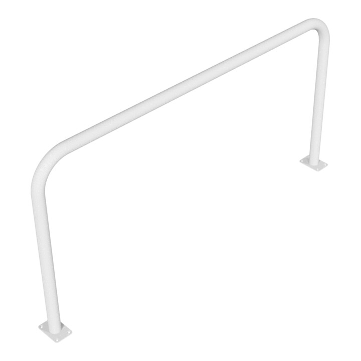Schake Abweisebügel aus Stahlrohr Ø 60 x 2,5 mm Breite: 2000 mm, Höhe: 1000 mm ohne Querholm, zum Aufdübeln