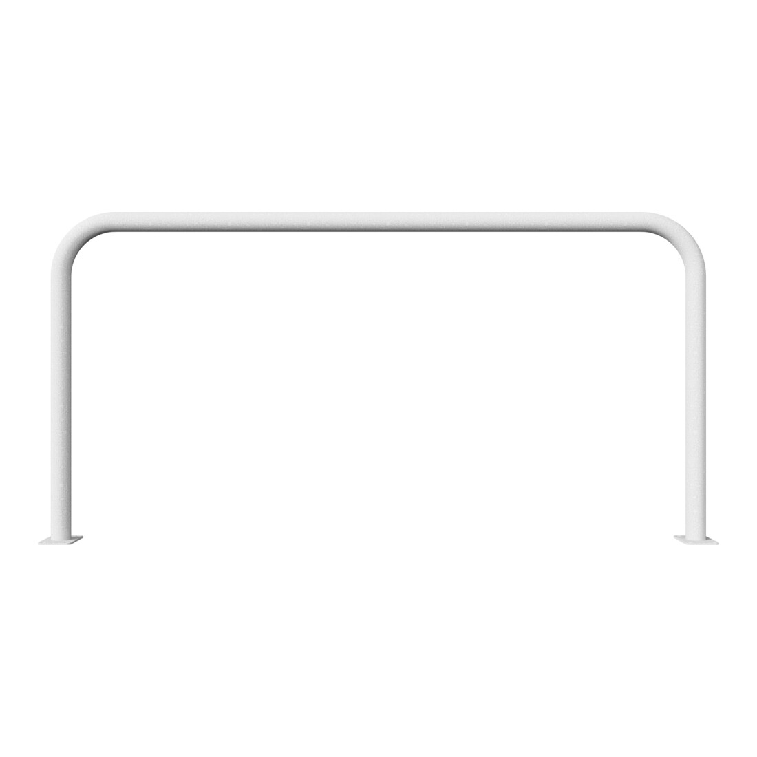 Schake Abweisebügel aus Stahlrohr Ø 60 x 2,5 mm Breite: 2000 mm, Höhe: 1000 mm ohne Querholm, zum Aufdübeln