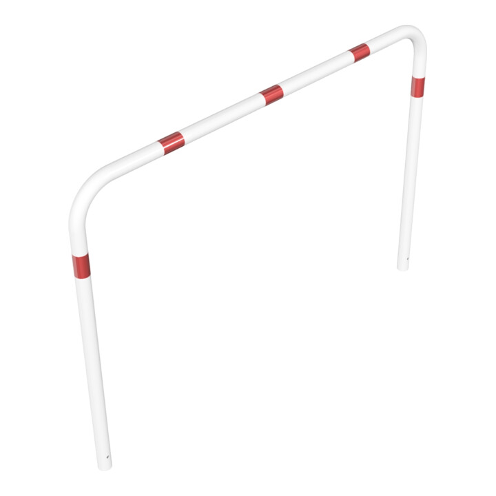Schake Abweisebügel aus Stahlrohr Ø 60 x 2,5 mm Breite: 2000 mm, Höhe: 1400 mm ohne Querholm, beschichtet, zum Einbetonieren