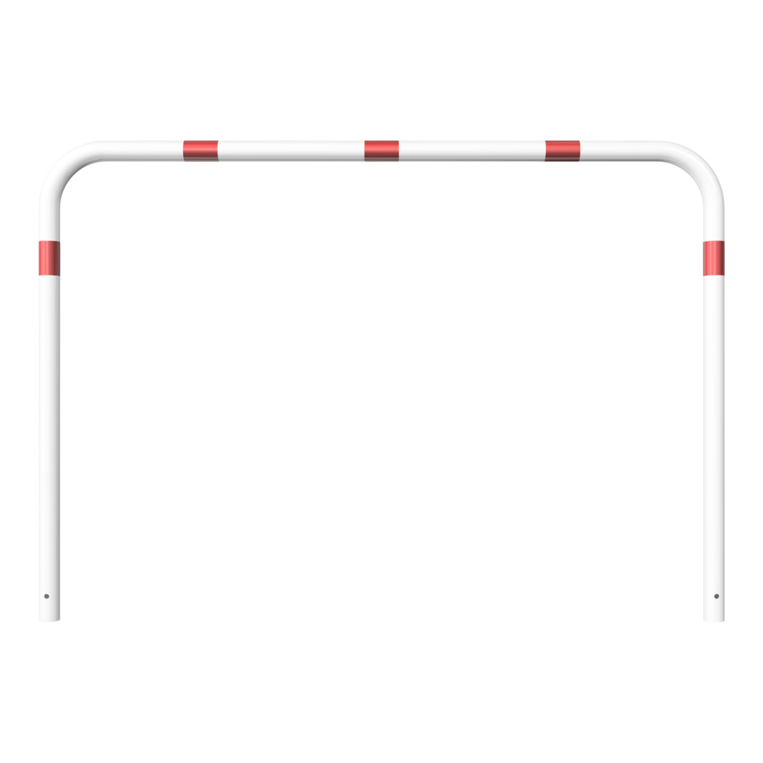 Schake Abweisebügel aus Stahlrohr Ø 60 x 2,5 mm Breite: 2000 mm, Höhe: 1400 mm ohne Querholm, beschichtet, zum Einbetonieren