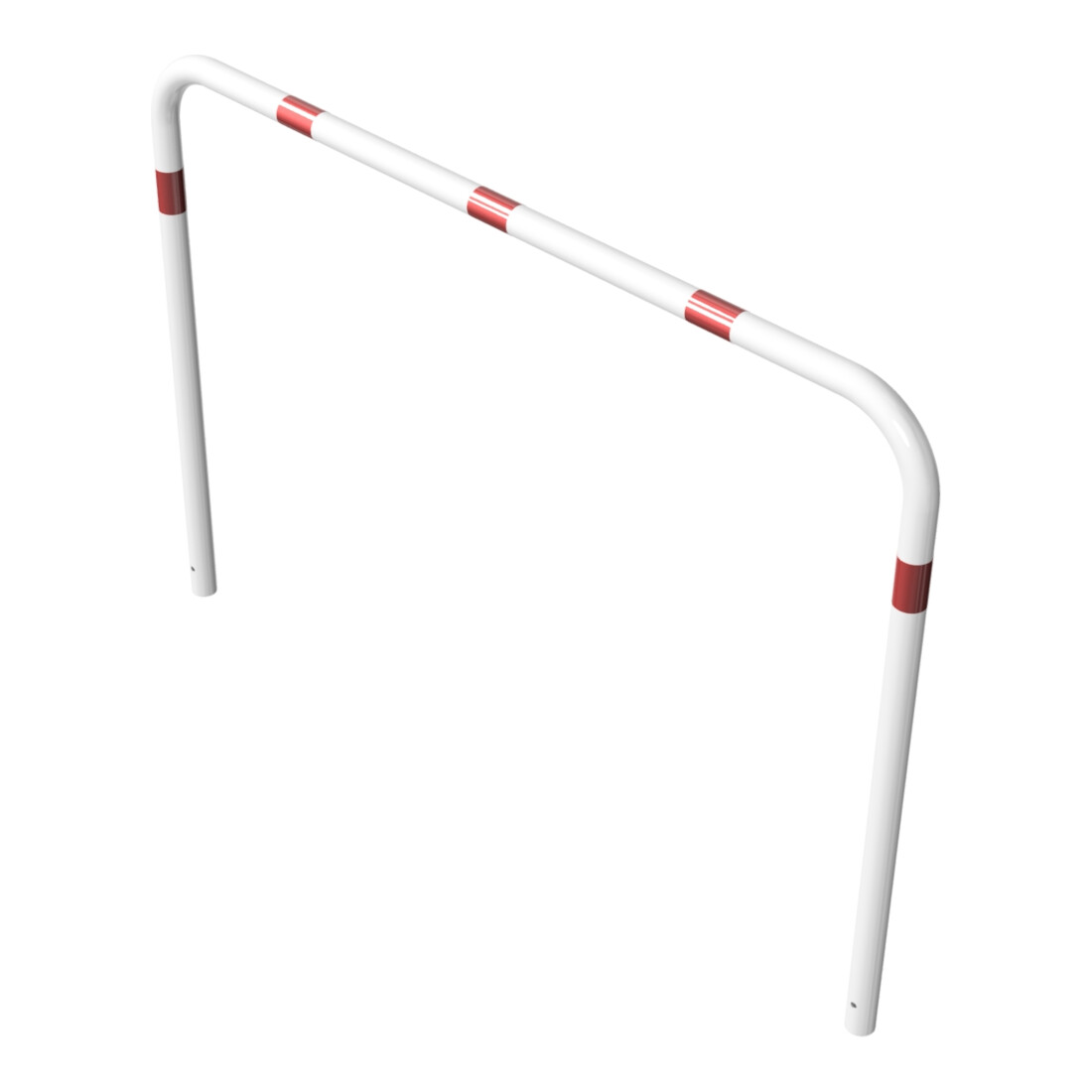Schake Abweisebügel aus Stahlrohr Ø 60 x 2,5 mm Breite: 2000 mm, Höhe: 1400 mm ohne Querholm, beschichtet, zum Einbetonieren