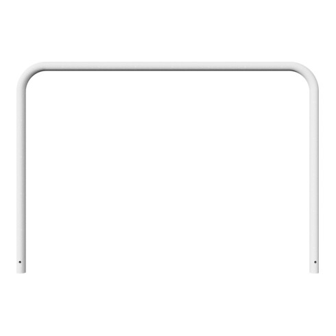 Schake Abweisebügel aus Stahlrohr Ø 60 x 2,5 mm Breite: 2000 mm, Höhe: 1400 mm ohne Querholm, zum Einbetonieren