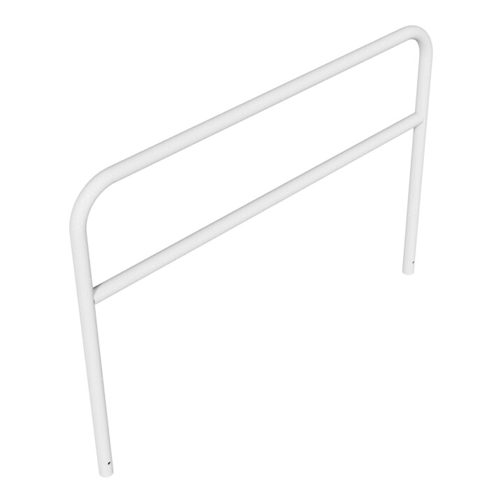 Schake Abweisebügel aus Stahlrohr Ø 60 x 2,5 mm Breite: 2000 mm, Höhe: 1400 mm + Querholm, zum Einbetonieren