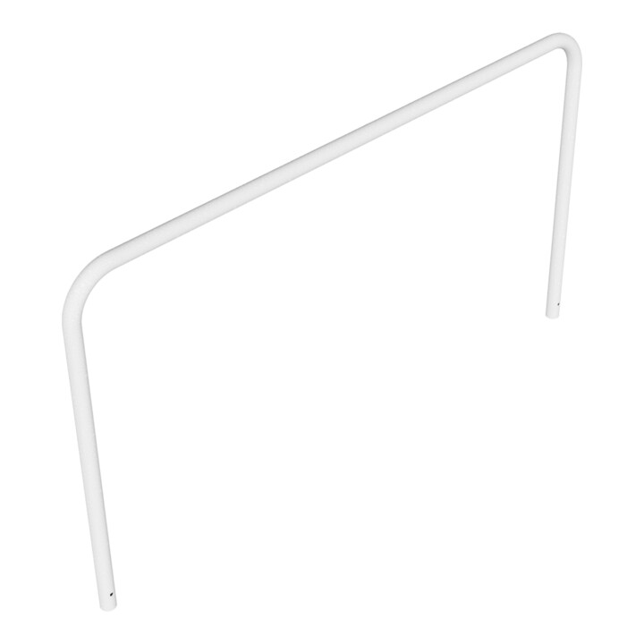 Schake Abweisebügel aus Stahlrohr Ø 60 x 2,5 mm Breite: 2500 mm, Höhe: 1400 mm ohne Querholm, zum Einbetonieren