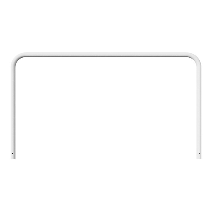 Schake Abweisebügel aus Stahlrohr Ø 60 x 2,5 mm Breite: 2500 mm, Höhe: 1400 mm ohne Querholm, zum Einbetonieren