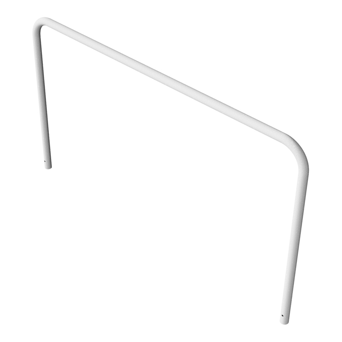 Schake Abweisebügel aus Stahlrohr Ø 60 x 2,5 mm Breite: 2500 mm, Höhe: 1400 mm ohne Querholm, zum Einbetonieren