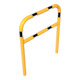 Schake Abweisebügel aus Stahlrohr Ø60mm Breite: 1000mm, Höhe: 1200 mm + Querholm, beschichtet, gelb / schwarz-1