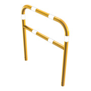 Schake Abweisebügel aus Stahlrohr Ø60mm Breite: 1000mm, Höhe: 1200 mm + Querholm, beschichtet, gelb / schwarz-4