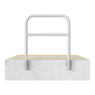 Schake Abweisebügel aus Stahlrohr Ø60mm Breite: 1000mm, Höhe: 1200 mm + Querholm, für Wandmontage, inkl. 2 Bodenhülsen 460.15W