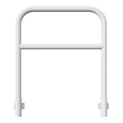 Schake Abweisebügel aus Stahlrohr Ø60mm Breite: 1000mm, Höhe: 1200 mm + Querholm, für Wandmontage, inkl. 2 Bodenhülsen 460.15W-5