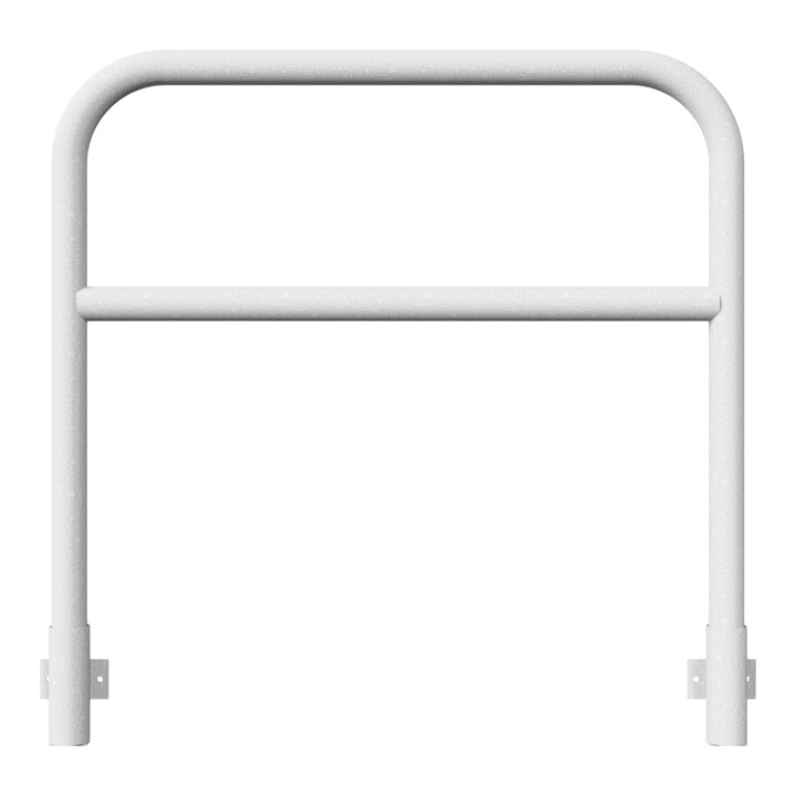 Schake Abweisebügel aus Stahlrohr Ø60mm Breite: 1200mm, Höhe: 1200 mm + Querholm, für Wandmontage, inkl. 2 Bodenhülsen 460.15W