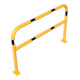 Schake Abweisebügel aus Stahlrohr Ø60mm Breite: 1500mm, Höhe: 1000 mm + Querholm + Bodenplatten zum Aufdübeln, gelb / schwarz-4