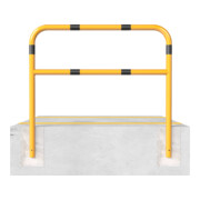Schake Abweisebügel aus Stahlrohr Ø60mm Breite: 2000mm, Höhe: 1400 mm + Querholm, beschichtet, gelb / schwarz