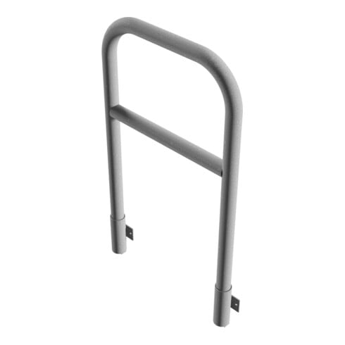 Schake Abweisebügel aus Stahlrohr Ø60mm Breite: 700mm, Höhe: 1200 mm + Querholm, für Wandmontage, inkl. 2 Bodenhülsen 460.15W