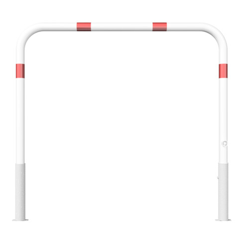 Schake Abweisebügel Ø 60mm, Breite 1500 mm, Höhe Überflur 1000 mm, ohne Querholm, herausnehmbar + Dreikantverschluß incl. Bodenhülsen, beschichtett