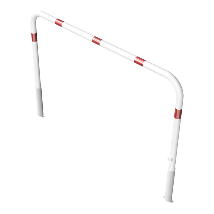Schake Abweisebügel Ø 60mm, Breite 2000 mm, Höhe Überflur 1000 mm, ohne Querholm, herausnehmbar + Dreikantverschluß incl. Bodenhülsen, beschichtett