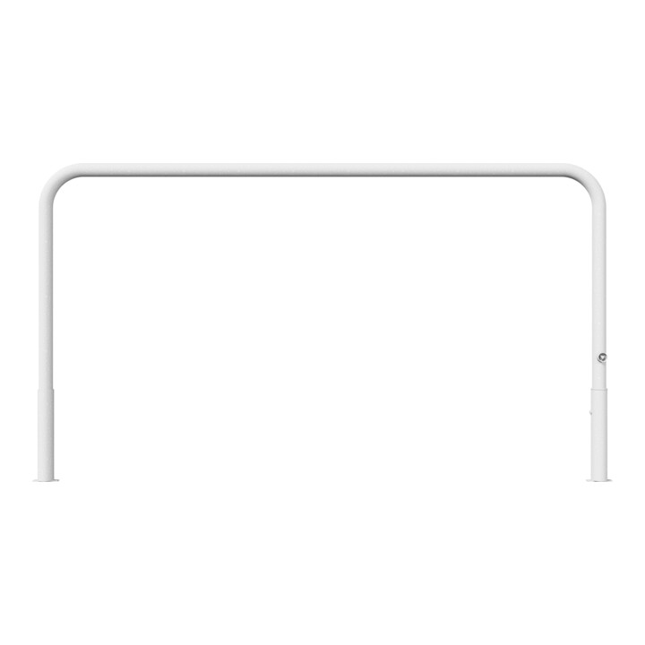 Schake Abweisebügel Ø 60mm, Breite 2500 mm, Höhe Überflur 1000 mm, ohne Querholm, herausnehmbar + Dreikantverschluß incl. Bodenhülsen