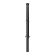 Schake Alu Stilpfosten Typ 490B, ortsfest, zum Einbetonieren, schwarzmatt-5