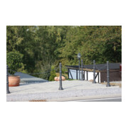 Schake Alu Stilpfosten Typ 495B+1, ortsfest, ca. 900 mm Überflur, m. Erdanker anthrazitgrau, beschichtet, + 1 Öse-2