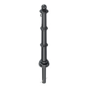 Schake Alu Stilpfosten Typ 495B+1, ortsfest, ca. 900 mm Überflur, m. Erdanker anthrazitgrau, beschichtet, + 1 Öse-5