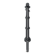Schake Alu Stilpfosten Typ 495B+2, ortsfest, ca. 900 mm Überflur, m. Erdanker anthrazitgrau, beschichtet, + 2 Ösen-4