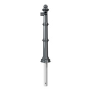 Schake Alu Stilpfosten Typ 495B anthrazitgrau, beschichtet, ca. 900 mm Überflur Eckpfosten für Oberholm 90°-4