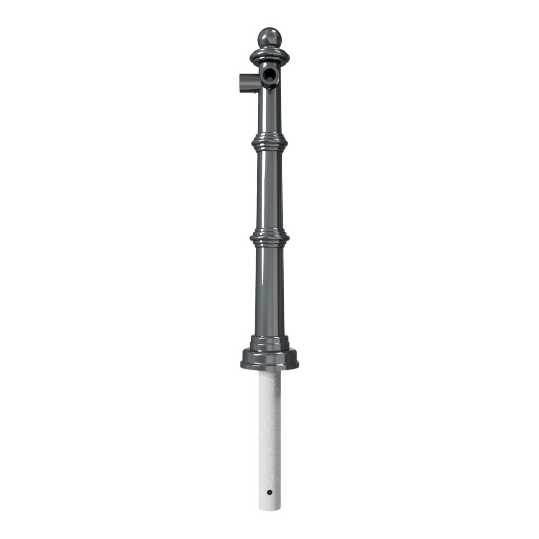 Schake Alu Stilpfosten Typ 495B anthrazitgrau, beschichtet, ca. 900 mm Überflur Eckpfosten für Oberholm 90°