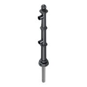 Schake Alu Stilpfosten Typ 495B anthrazitgrau, beschichtet, ca. 900 mm Überflur Endpfosten für Ober- und Knieholm-5