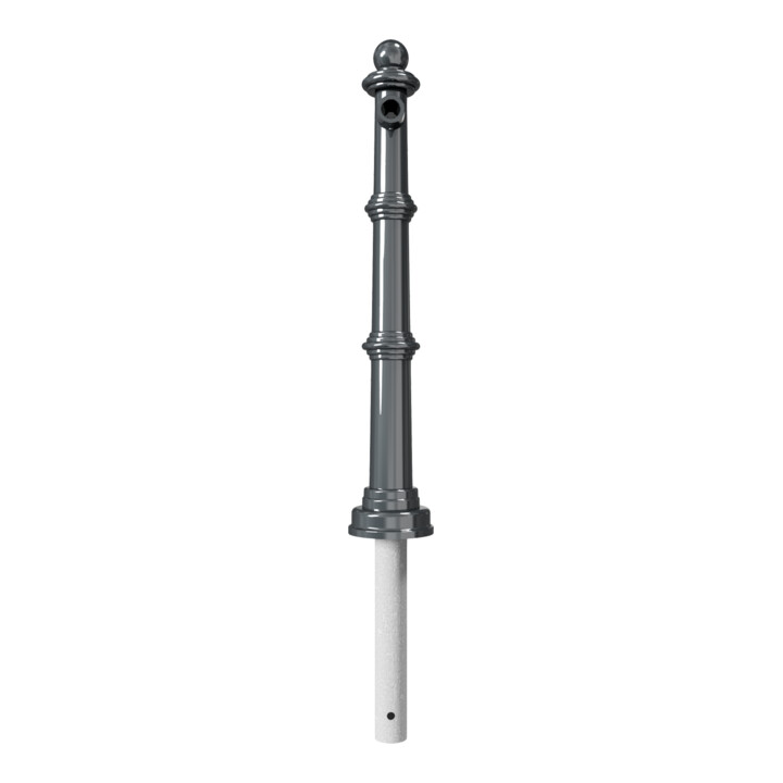 Schake Alu Stilpfosten Typ 495B anthrazitgrau, beschichtet, ca. 900 mm Überflur Endpfosten für Oberholm