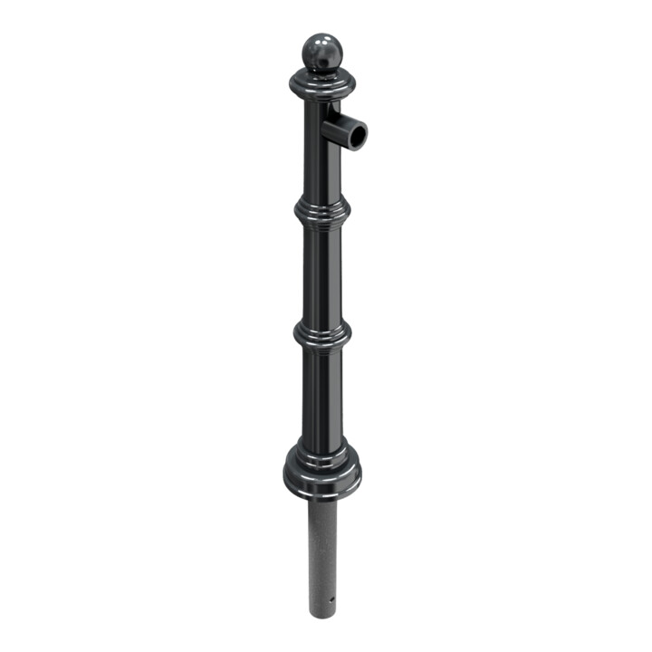 Schake Alu Stilpfosten Typ 495B anthrazitgrau, beschichtet, ca. 900 mm Überflur Endpfosten für Oberholm