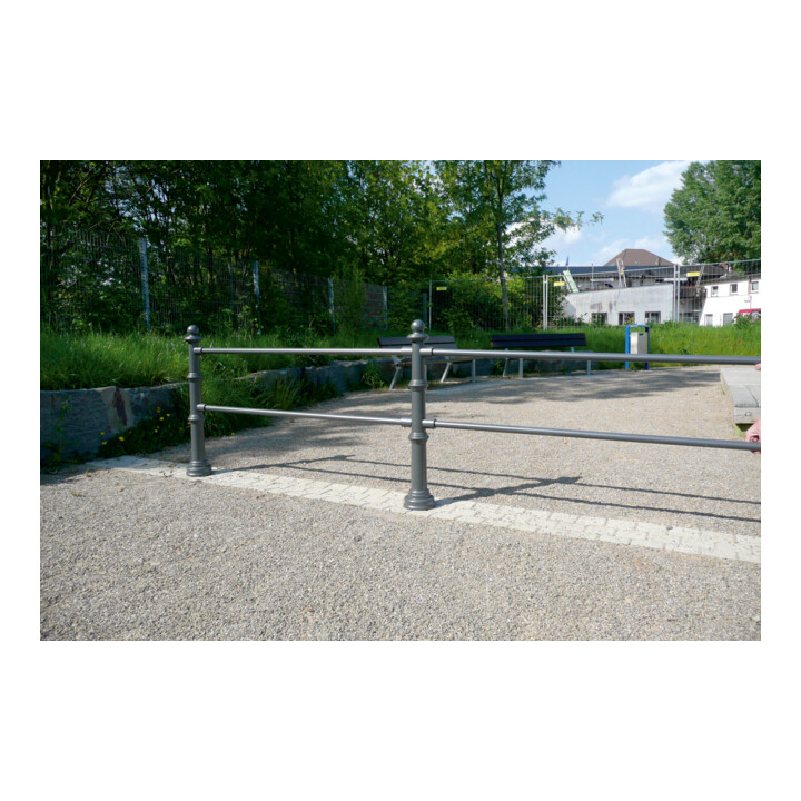 Schake Alu Stilpfosten Typ 495B anthrazitgrau, beschichtet, ca. 900 mm Überflur Endpfosten für Oberholm