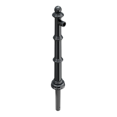 Schake Alu Stilpfosten Typ 495B anthrazitgrau, beschichtet, ca. 900 mm Überflur Endpfosten für Oberholm