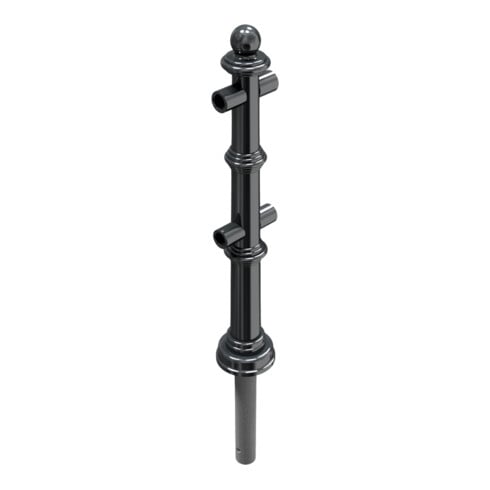 Schake Alu Stilpfosten Typ 495B anthrazitgrau, beschichtet, ca. 900 mm Überflur Mittelpfosten für Ober- und Knieholm