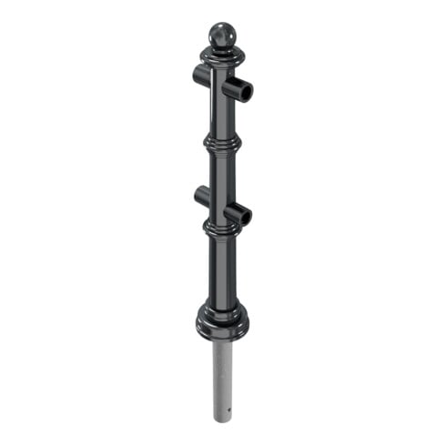 Schake Alu Stilpfosten Typ 495B anthrazitgrau, beschichtet, ca. 900 mm Überflur Mittelpfosten für Ober- und Knieholm