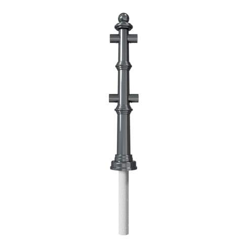 Schake Alu Stilpfosten Typ 495B anthrazitgrau, beschichtet, ca. 900 mm Überflur Mittelpfosten für Ober- und Knieholm