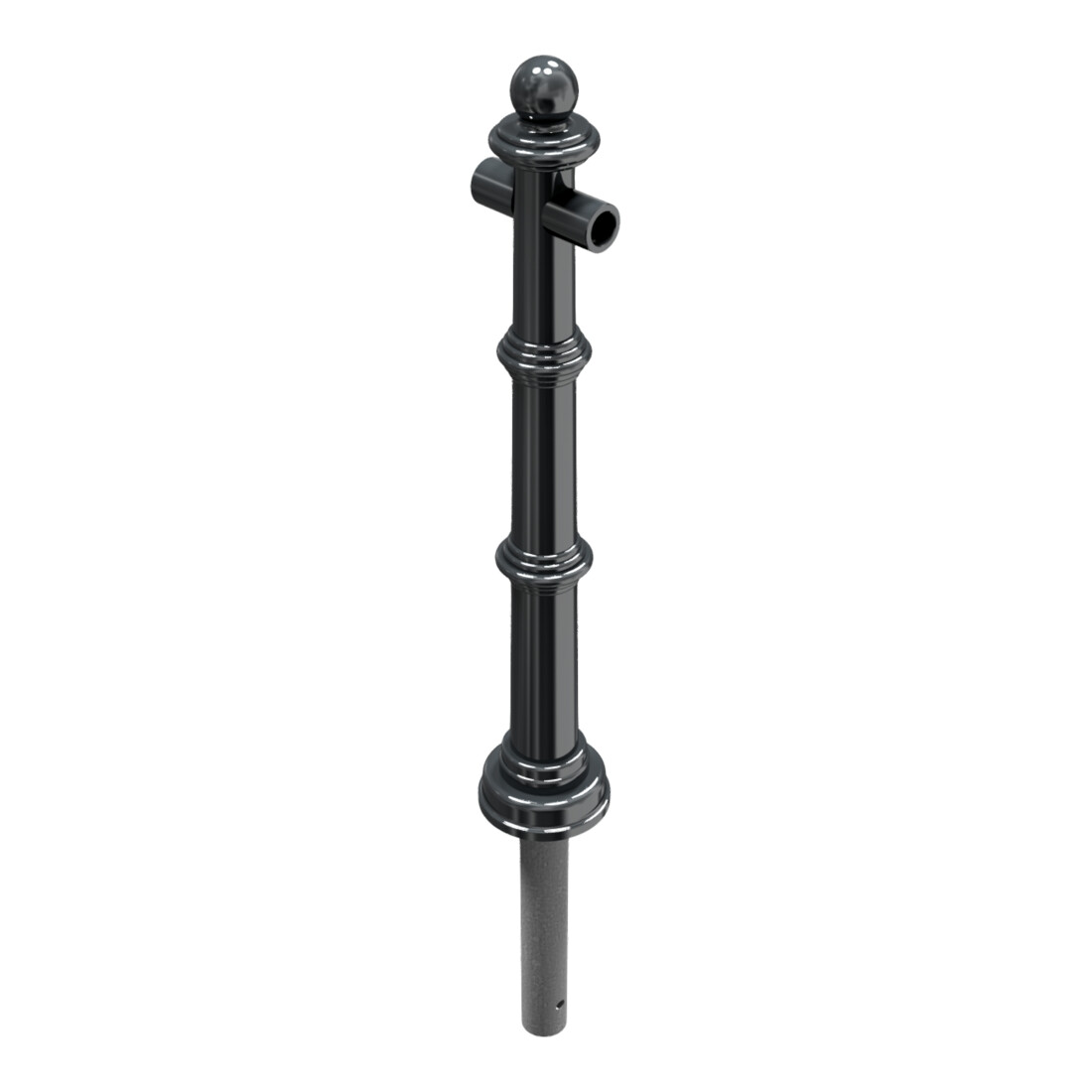 Schake Alu Stilpfosten Typ 495B anthrazitgrau, beschichtet, ca. 900 mm Überflur Mittelpfosten für Oberholm