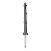 Schake Alu Stilpfosten Typ 495B anthrazitgrau, beschichtet, ca. 900 mm Überflur Mittelpfosten für Oberholm-4