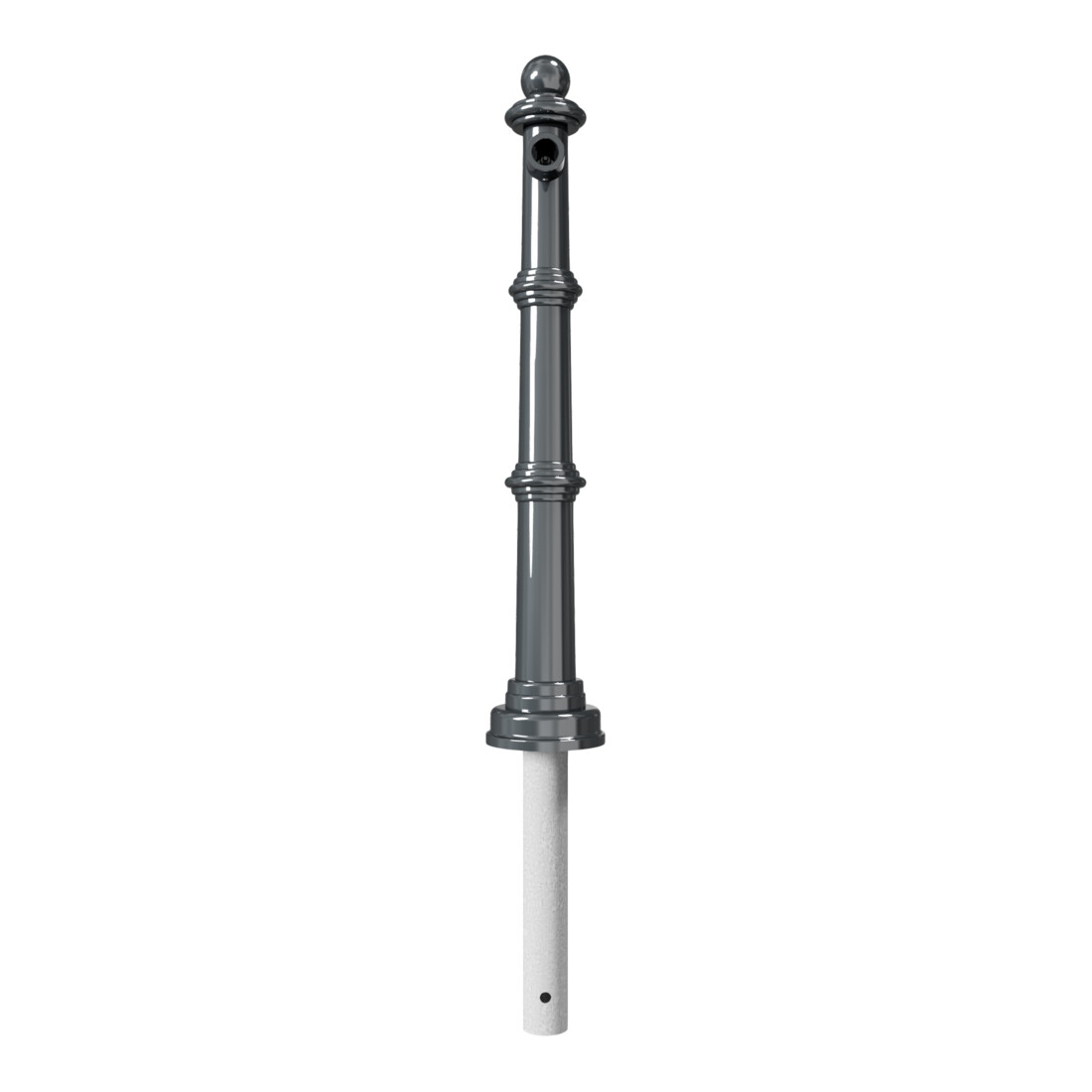 Schake Alu Stilpfosten Typ 495B anthrazitgrau, beschichtet, ca. 900 mm Überflur Mittelpfosten für Oberholm